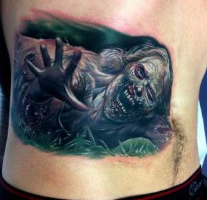 the walking dead tv show zombie tattoo.