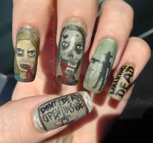 the walking dead nail art