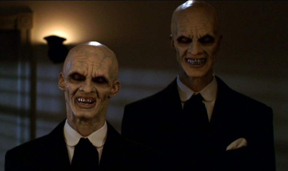 Camden Toy and Doug Jones as The Gentlemen in the Buffy episode "Hush."