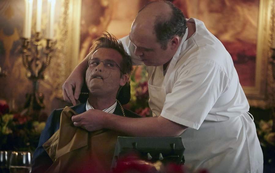 Mason Verger and his chef try out recipes that they would like to use on Hannibal in the episode "Dolce"