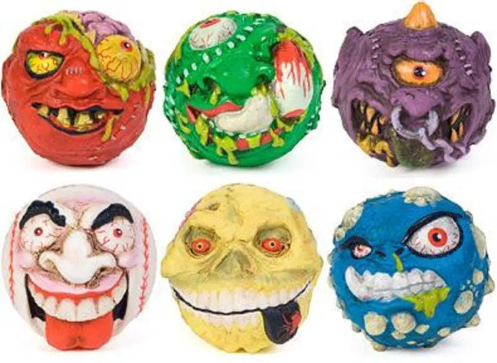 The 1980s madballs toys. 