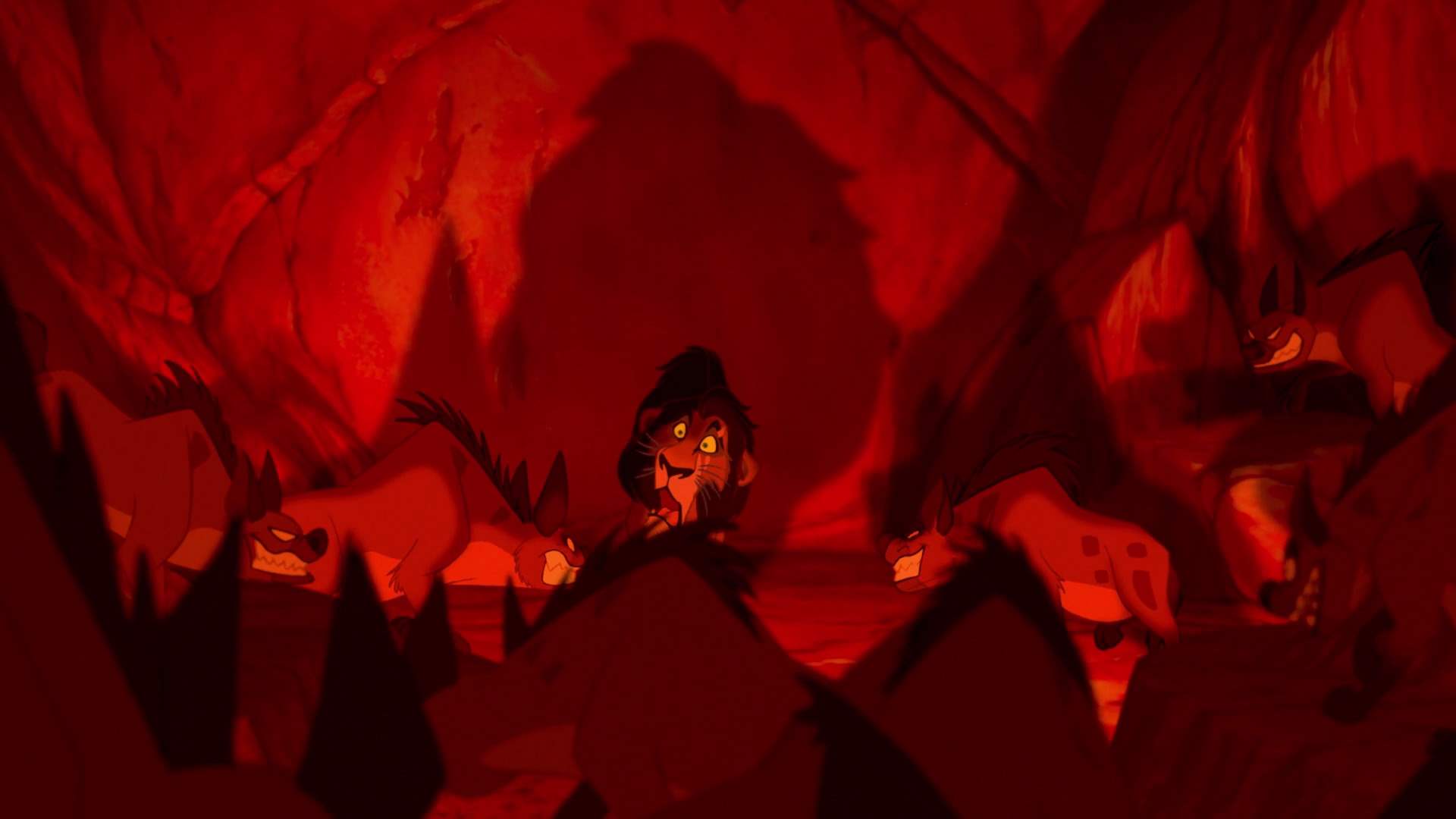 Scar's death in The Lion King