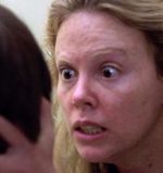 Charlize Theron portraying Aileen Wuornos in the movie Monster.