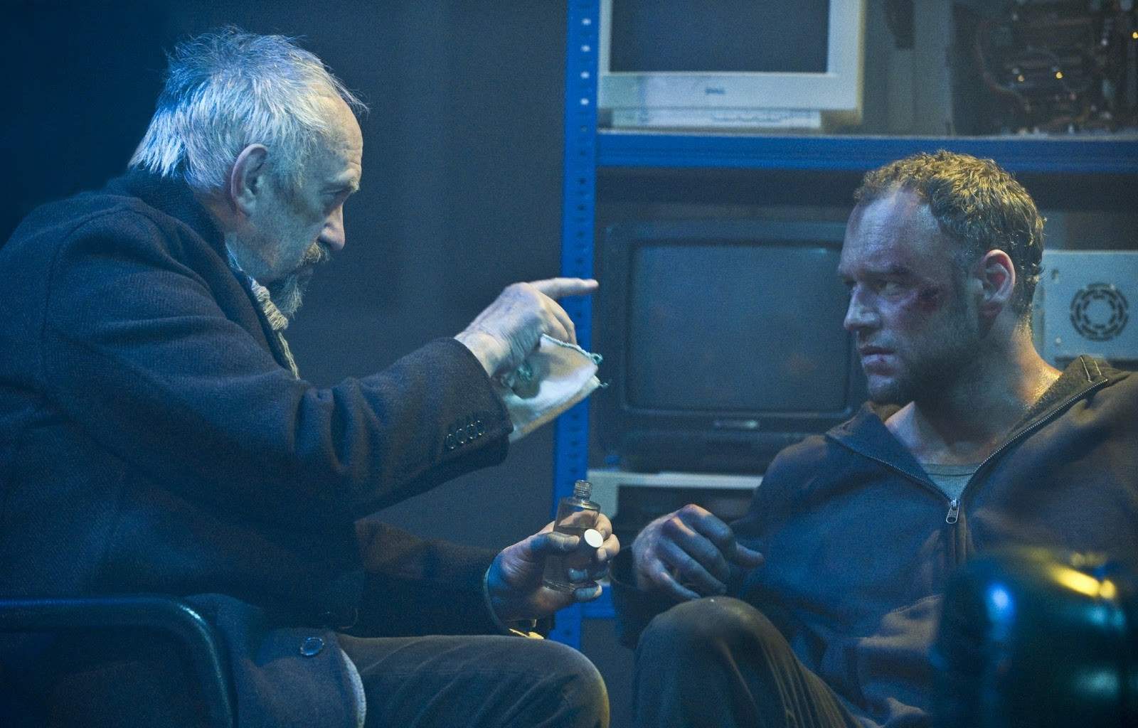 Actors Jonathan Pryce (Yuri) and Elliot Cowan (Frank) in Narcopolis