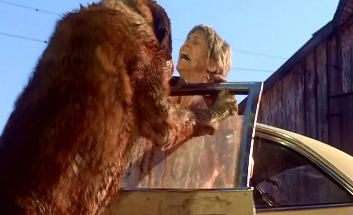Donna Trenton being attacked by the rabid dog in Cujo.