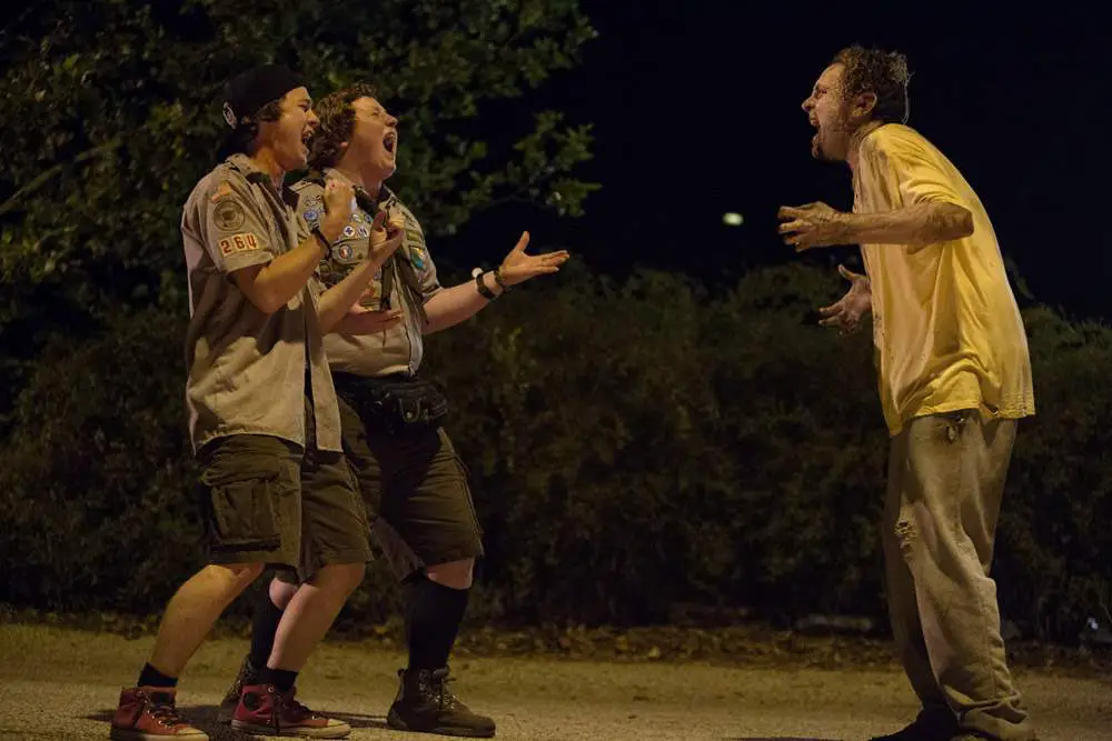Logan Miller and Joey Morgan in Scouts Guide To The Zombie Apocalypse