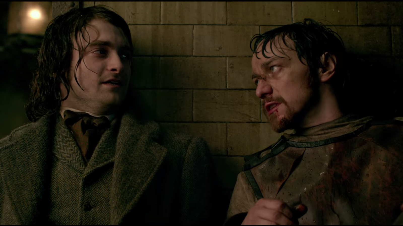 James McAvoy and Daniel Radcliffe in Victor Frankenstein