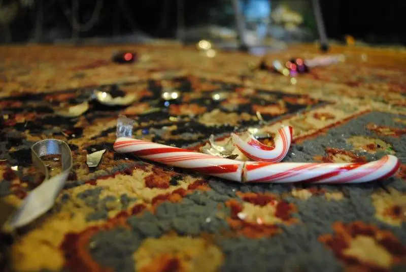 christmas crime scene