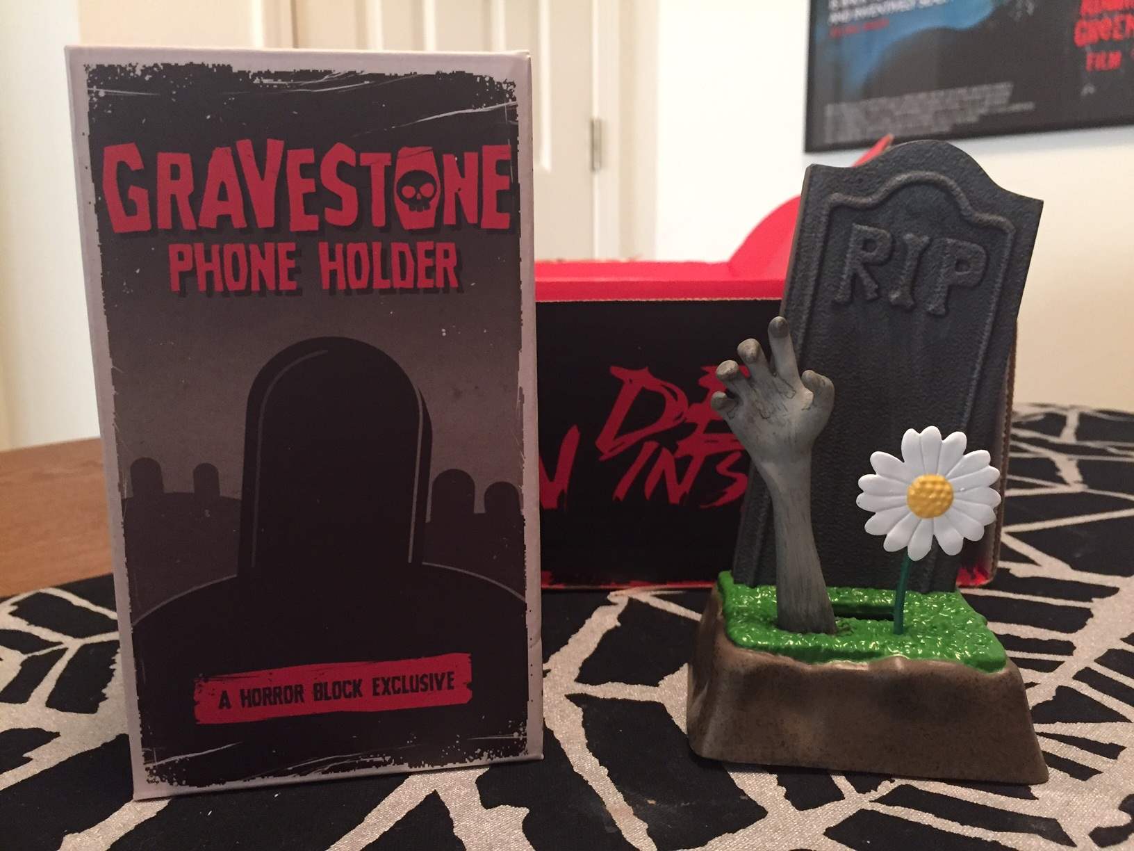 Gravestone cell phone holder