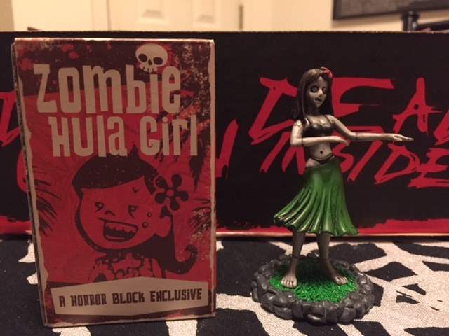 The Zombie Hula Girl dashboard ornament from December 2015 Horror Block
