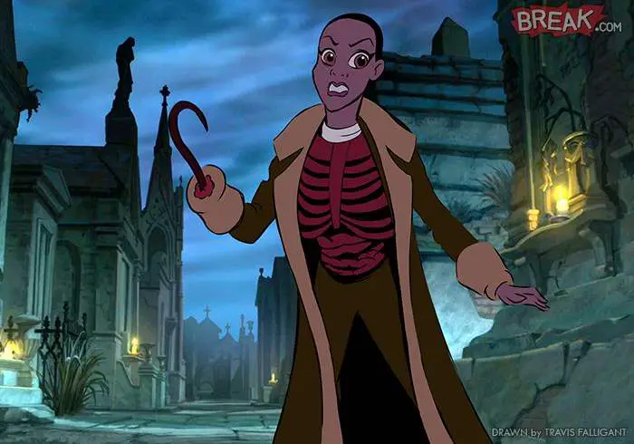 Tiana as the Candyman in Travis Falligants Evil Disney Princesses series.