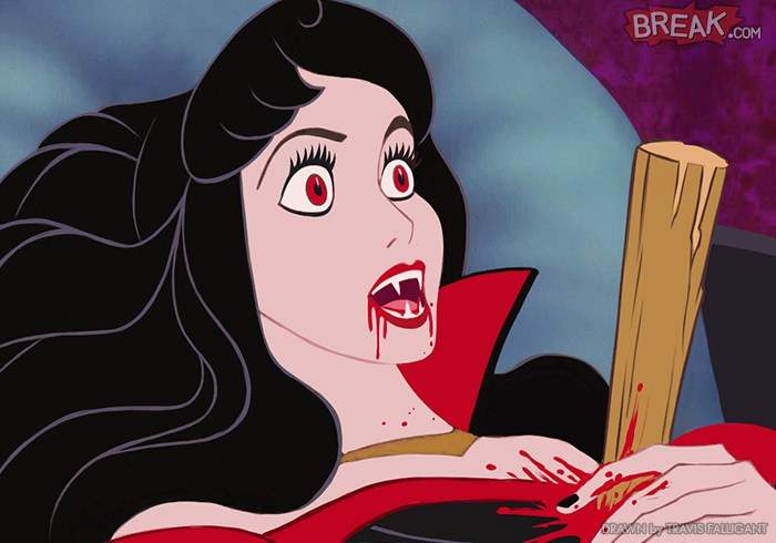 Aurora disney princess as a vampire by Travis Falligant.