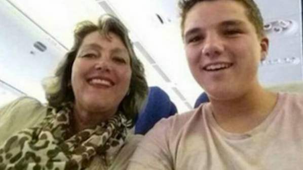 Gary and his mum took this snap before a bombing on their plane caused their fatalities.