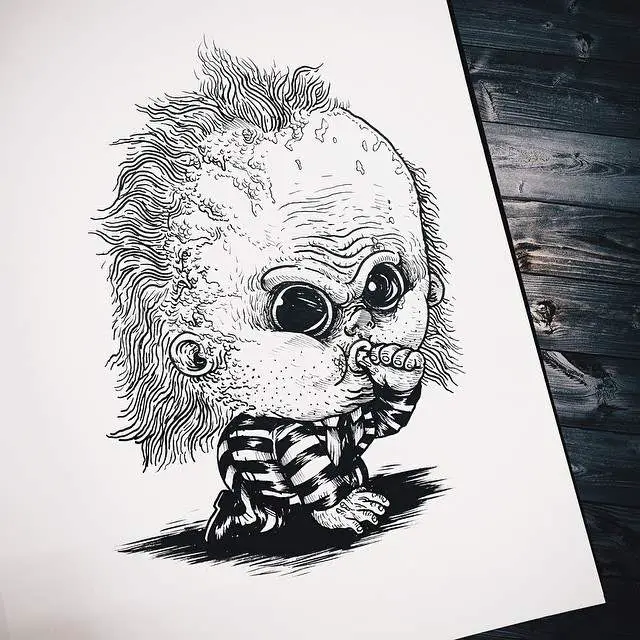 Beetlejuice baby from Alex Solis baby terror series.