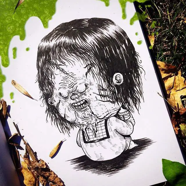 Horror movie icons turned into adorable cute horror movie babies.