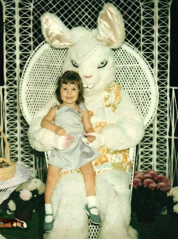 The most evil easter bunny family photos.