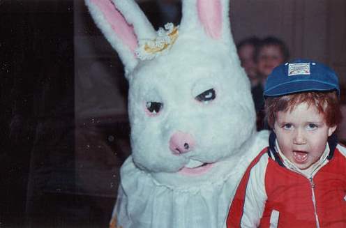 Creepy easter bunny pics.