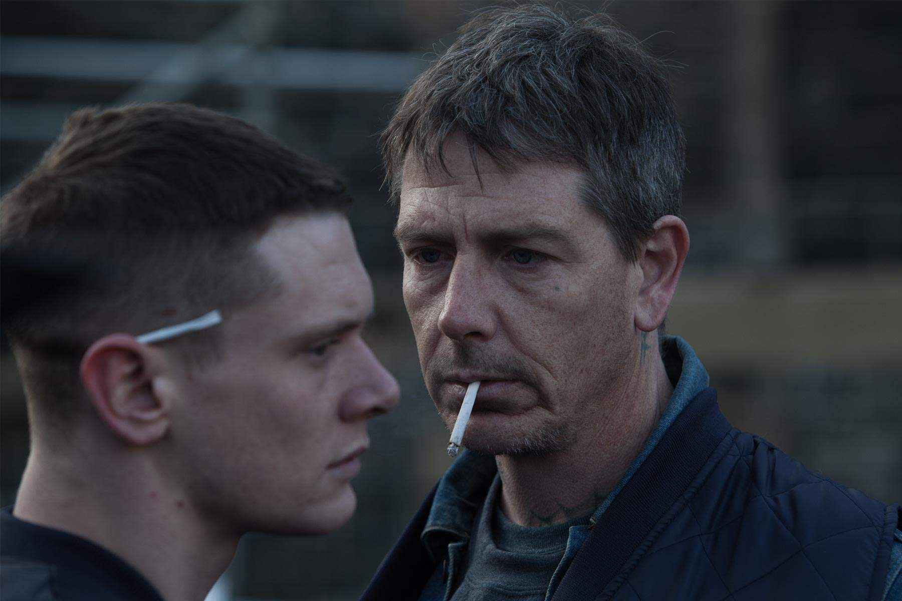 Ben Mendelsohn and Jack O'Connell in Starred Up