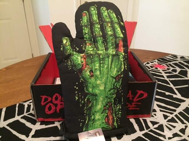 Zombie oven mitt in the March 2016 Horror Block