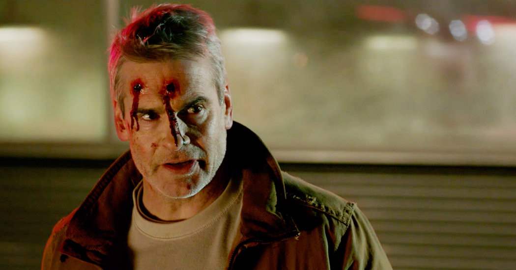 Henry Rollins head wound in He Never Died