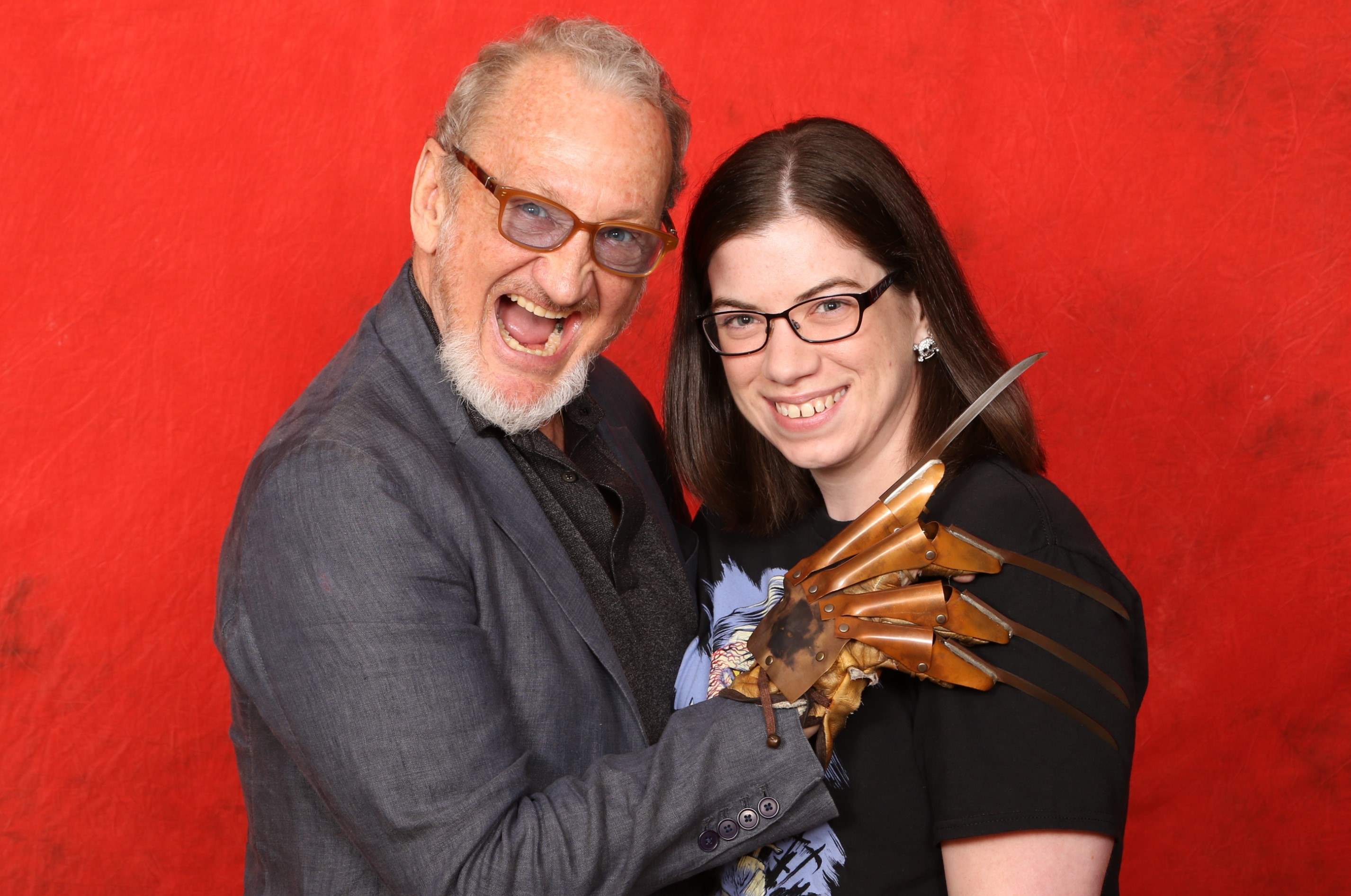 Michele's photo op with Robert Englund at Texas Frightmare Weekend 2016