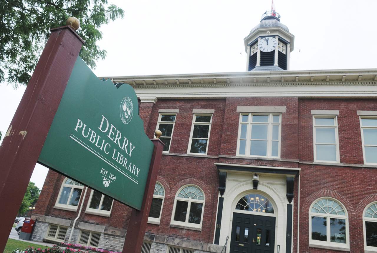 PORT HOPE -- Port Hope Municipal hall is now Derry Public Library for the filming of Stephen King's It.