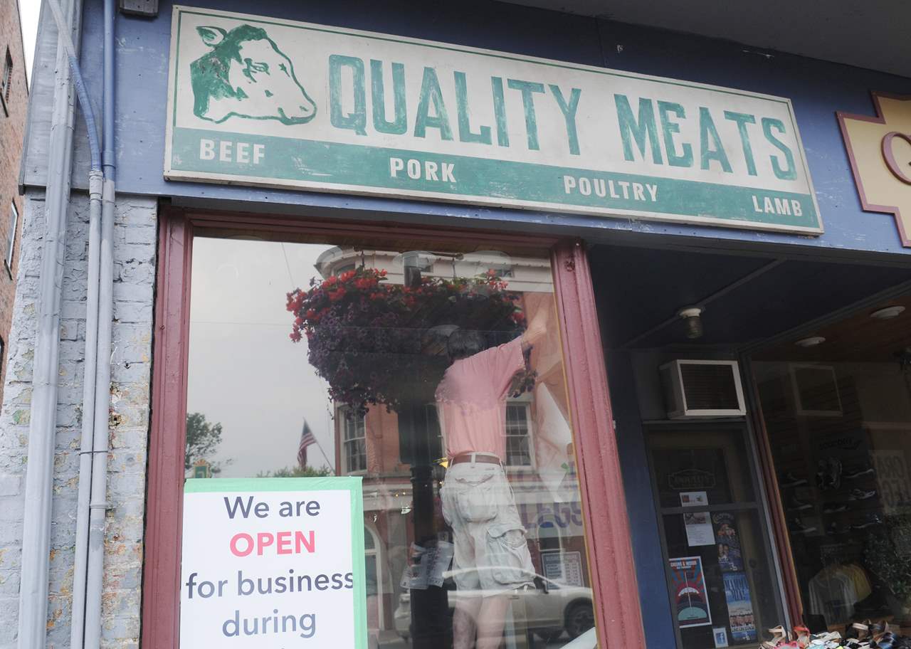 PORT HOPE -- Gould's Shoes store front changed to a butcher shop for the filming of Stephen King's It.