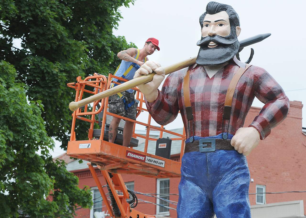 PORT HOPE -- A statue of Paul Bunyan was erected in Memorial Park for the filming of Stephen King’s ‘It’.