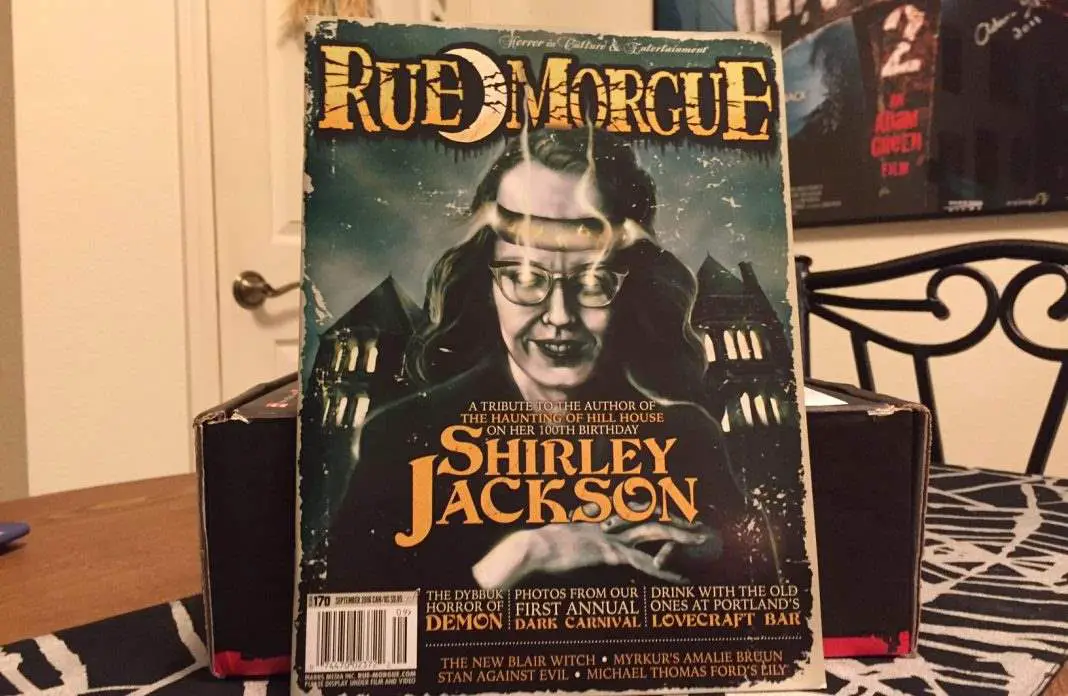 The September 2016 issue of Rue Morgue magazine in the August 2016 Horror Block