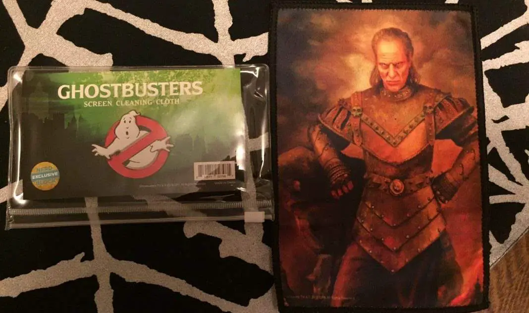 Screen cleaning cloth featuring Vigo the Carpathian from Ghostbusters 2 in the August 2016 Horror Block