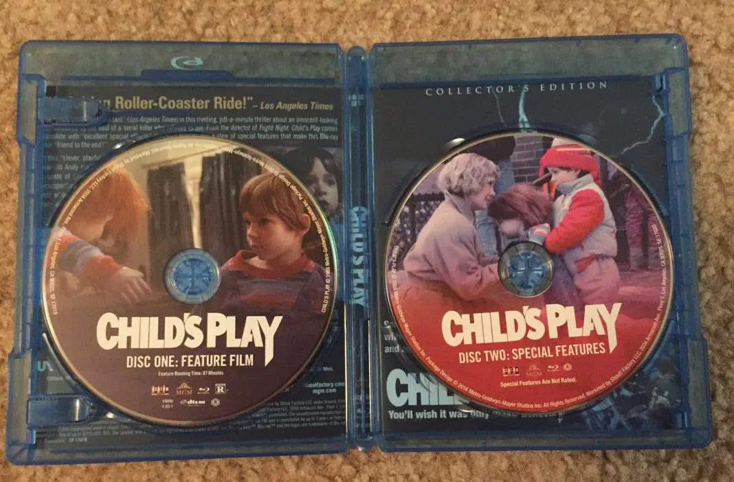 Child's Play Scream Factory Blu-Ray opened