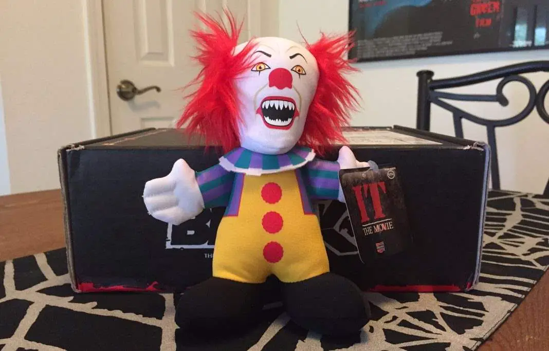 A Pennywise mini plush figure in the September 2016 Horror Block
