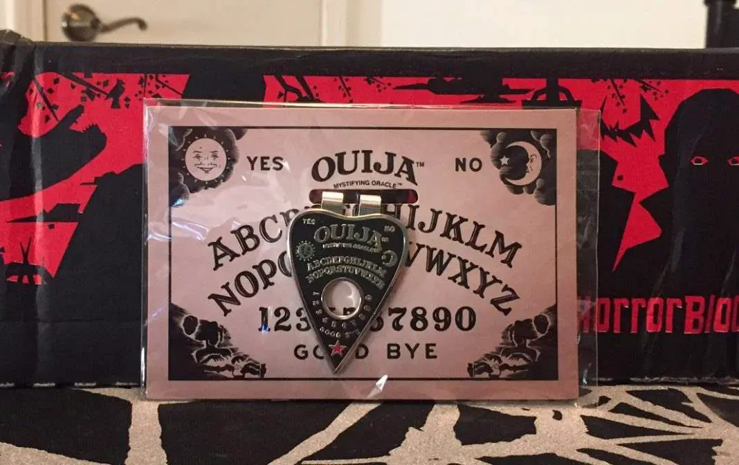 A Ouija money clip in the October 2016 Horror Block