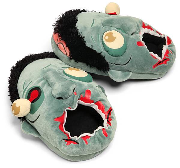 plush zombie walking dead slippers.