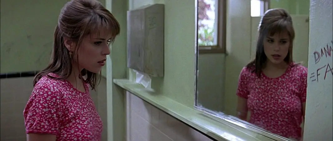 Neve Campbell in Scream school