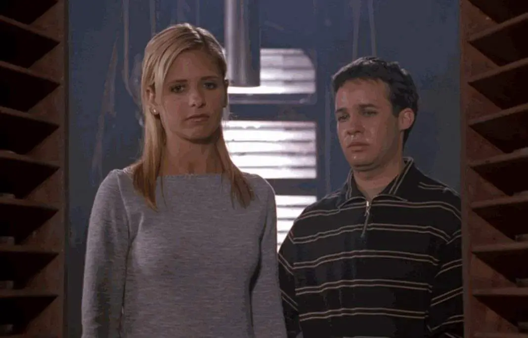 Buffy and Jonathan in the clock tower