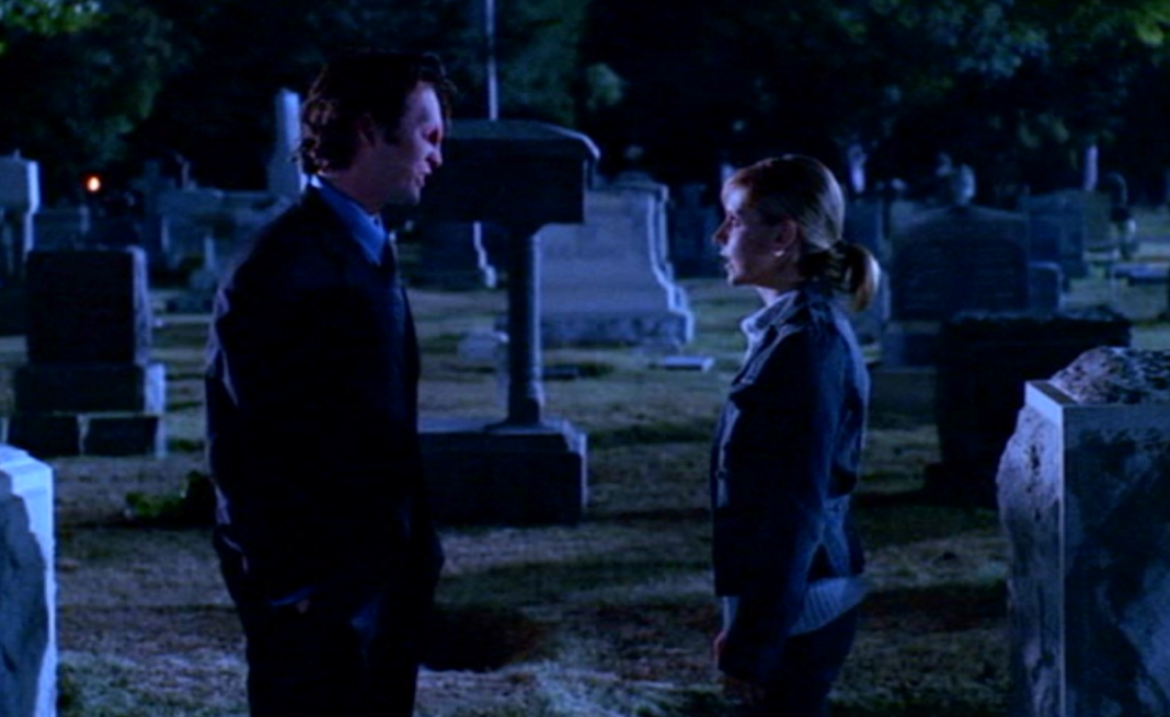 Holden and Buffy in the graveyard