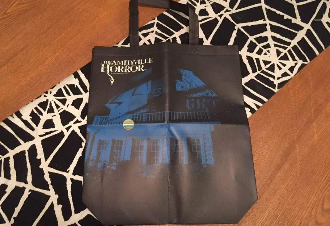 An Amityville Horror shopping bag in the February 2017 Horror Block