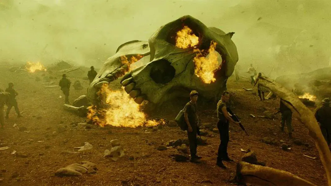 Kong Skull Island burning skull