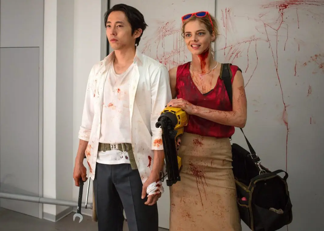 Steven Yeun Samara Weaving Mayhem