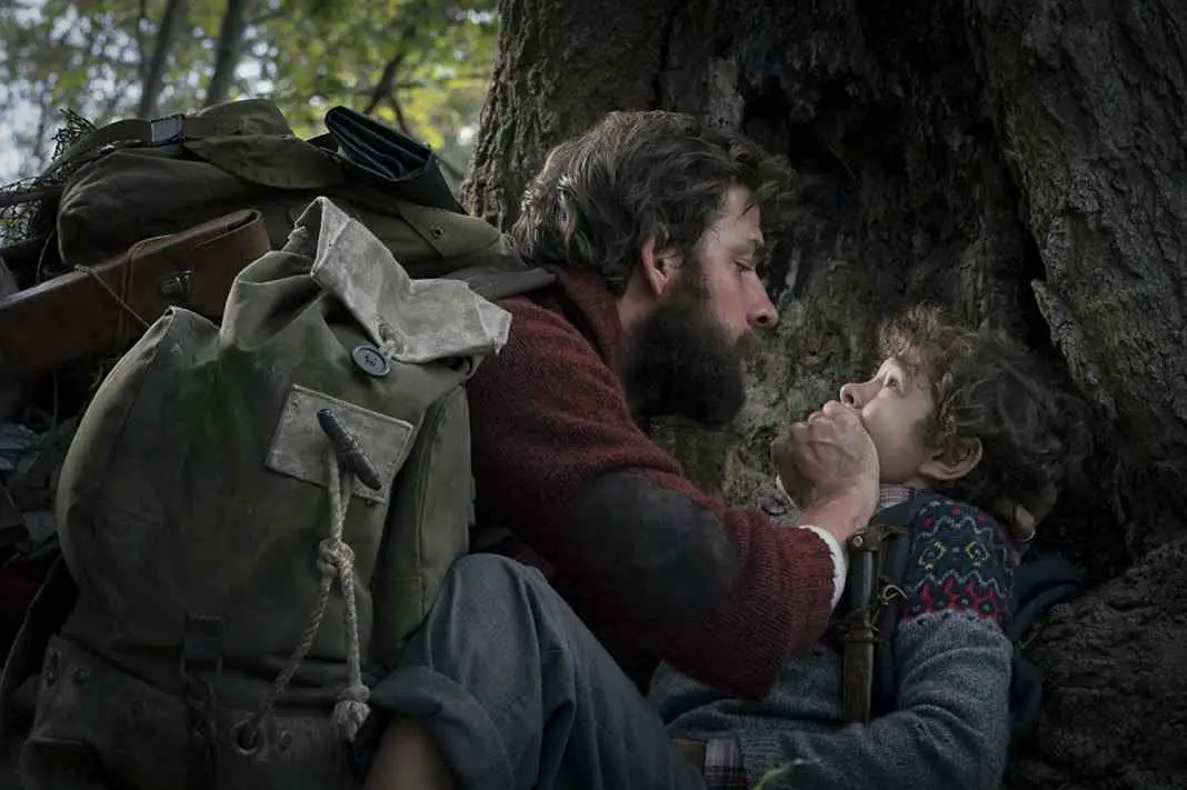 John Krasinski and Noah Jupe in A Quiet Place