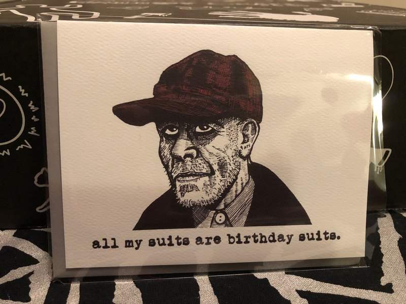 Ed Gein card in the December 2018 Creepy Crate
