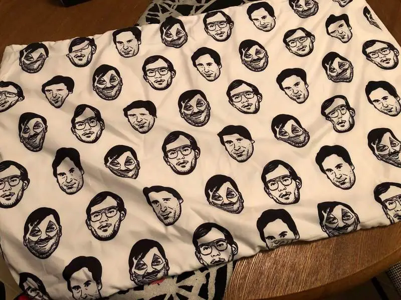 Serial killer pillowcase in the December 2018 Creepy Crate