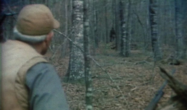 Blurry Bigfoot Menaces Hunter in Legend of Boggy Creek - Bigfoot films that leave a deep impression