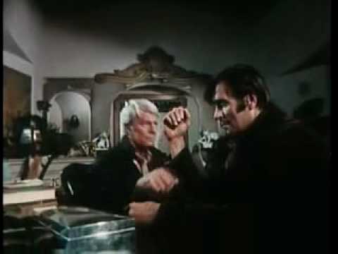 TV Peter Graves prepares to arm wrestle Clint Walker