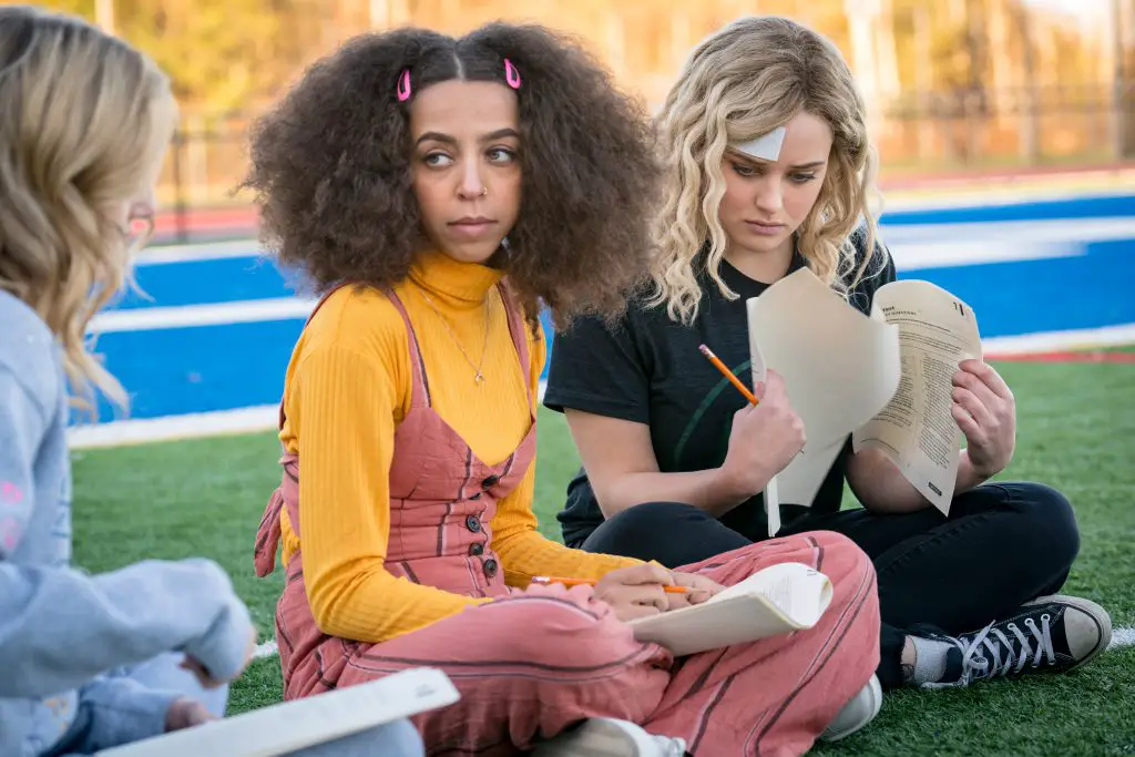 Katherine Langford and Hayley Law in Spontaneous movie