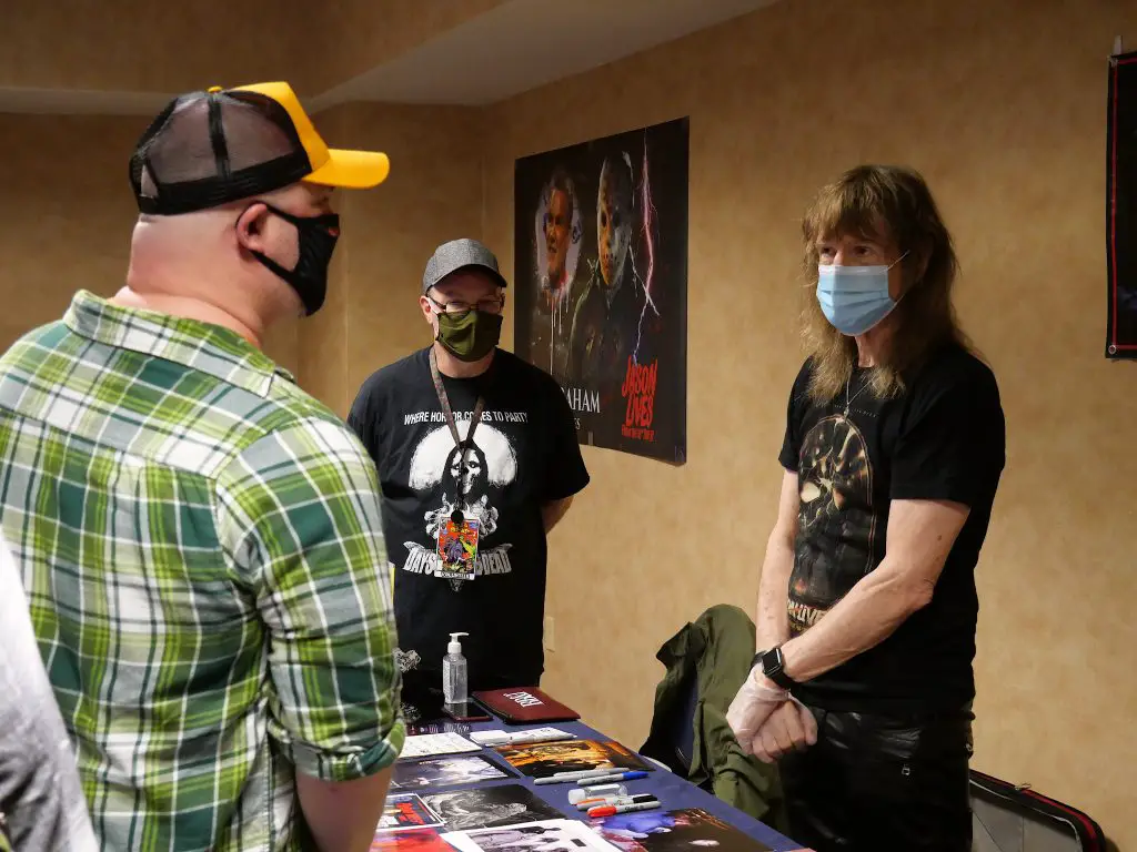 THE MAN BEHIND THE MASK Tom McLoughlin, director of 'Friday the 13th Part VI,' chats it up with fans.