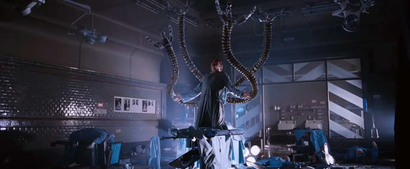 Doctor Octopus with all his tentacles up
