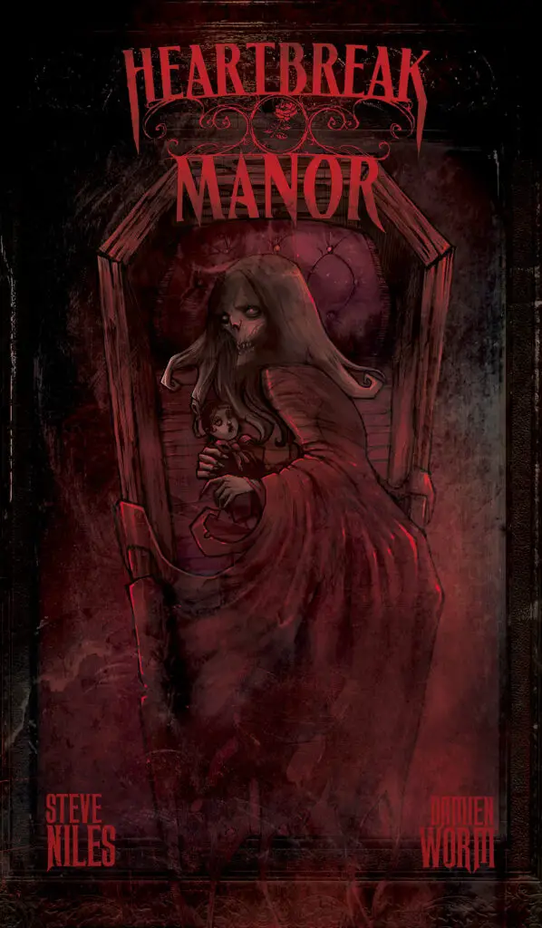 Cover art - ghostly figure under Heartbreak Manor Text