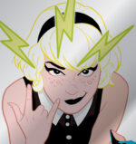 Sabrina works a hex with lighting bolts flying from her fingers